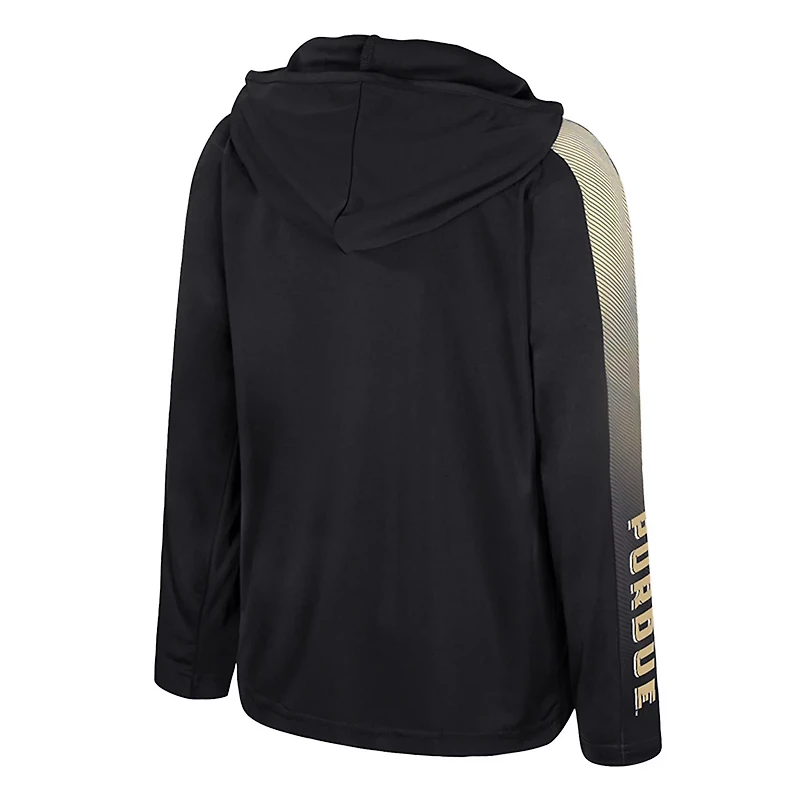 Colosseum Purdue Boilermakers Lumen Long Sleeve Quarter-Zip Hooded Windshirt