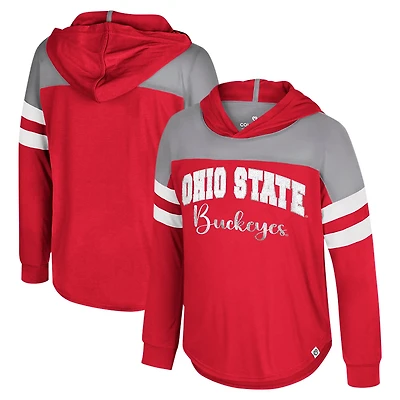 Girls Youth Colosseum Ohio State Buckeyes Reflection Hoodie Long Sleeve T-Shirt