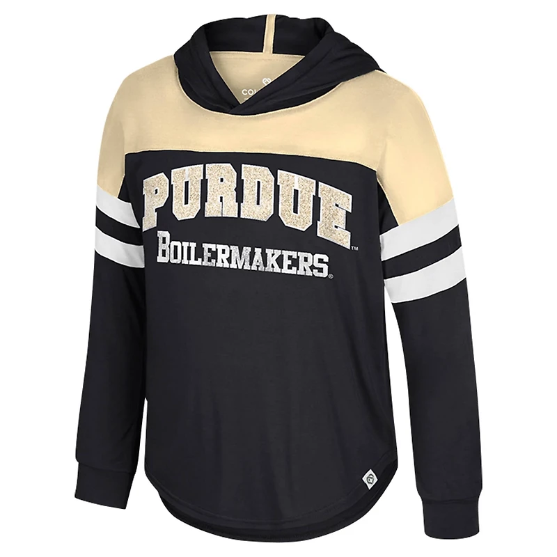 Girls Youth Colosseum Purdue Boilermakers Reflection Hoodie Long Sleeve T-Shirt