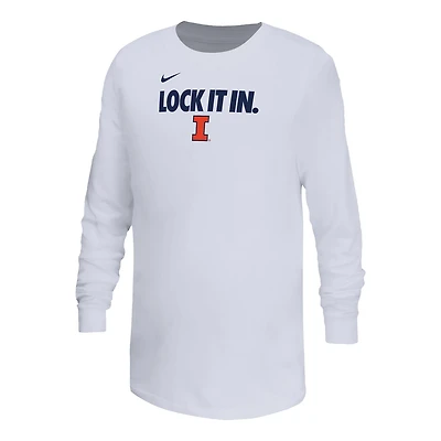 Nike Illinois Fighting Illini On-Court Bench Legend Dri-FIT Long Sleeve T-Shirt