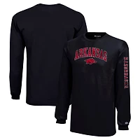 Youth Champion Arkansas Razorbacks Distressed Arch Over Logo Long Sleeve T-Shirt