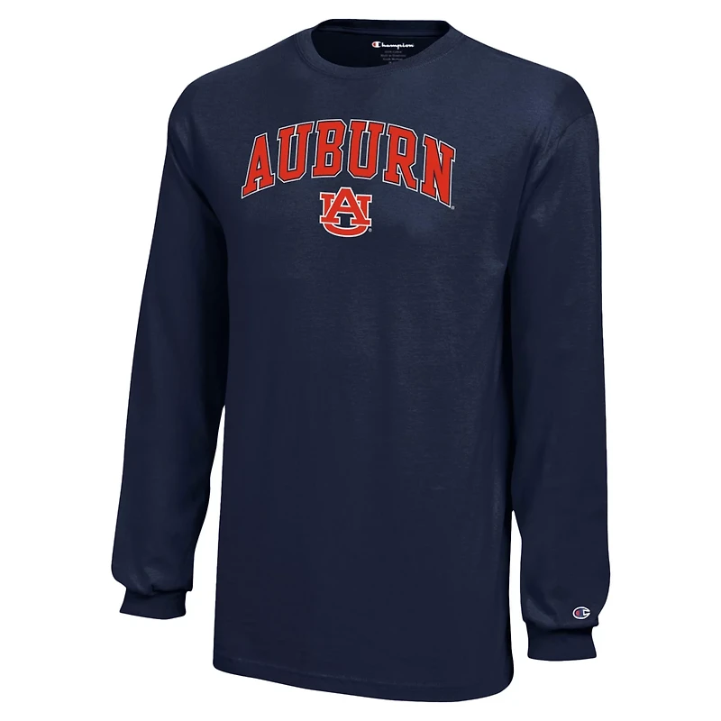 Youth Champion Auburn Tigers Arch Over Logo Long Sleeve T-Shirt