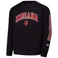Youth Champion Indiana Hoosiers Distressed Arch Over Logo Long Sleeve T-Shirt