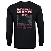 Youth Champion Ohio State Buckeyes College Football Playoff 2024 National Champions Schedule Long Sleeve T-Shirt