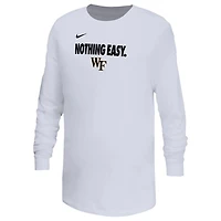 Youth Nike Wake Forest Demon Deacons 2025 On-Court Bench Long Sleeve T-Shirt