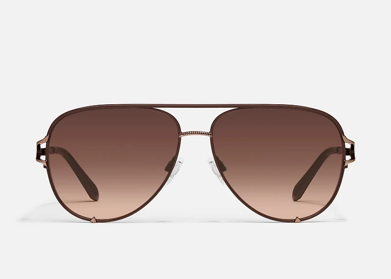 QUAY High Key Twist Aviator Sunglasses