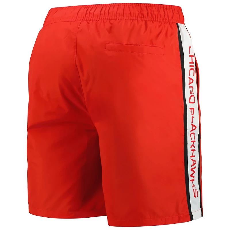 G-III Sports by Carl Banks Chicago Blackhawks Streamline Volley Swim Trunks