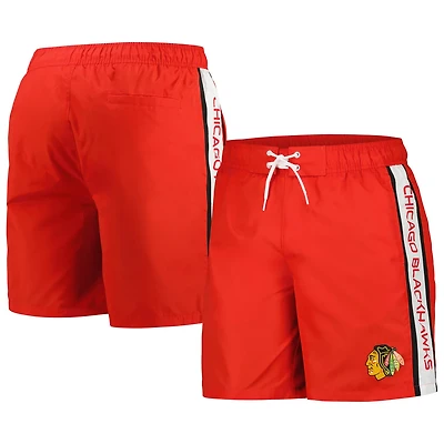 G-III Sports by Carl Banks Chicago Blackhawks Streamline Volley Swim Trunks
