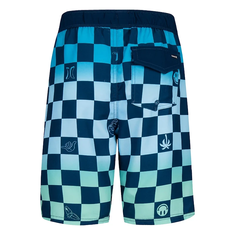 Hurley Boys' Checker Block Pull-On Swim Shorts