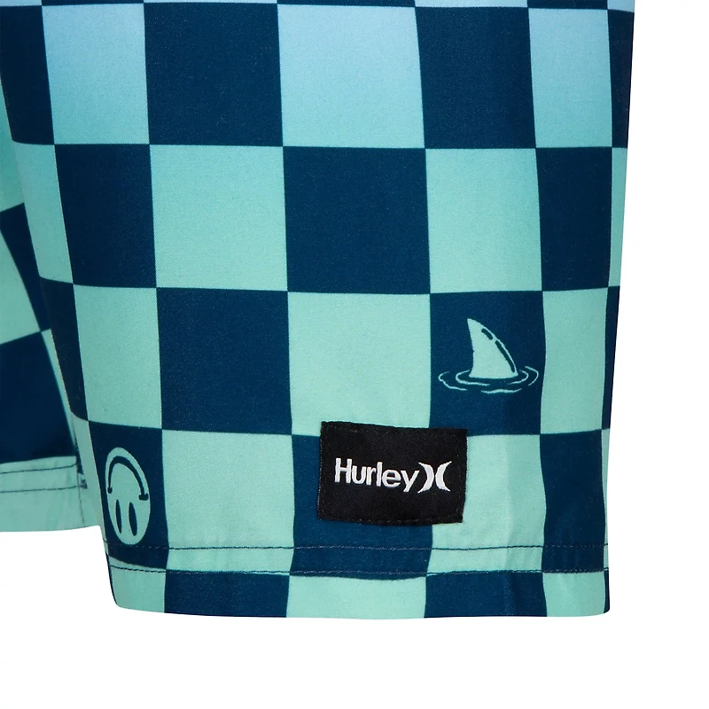 Hurley Boys' Checker Block Pull-On Swim Shorts