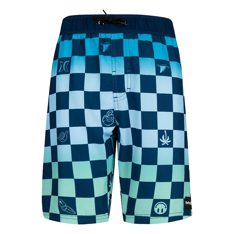 Hurley Boys' Checker Block Pull-On Swim Shorts
