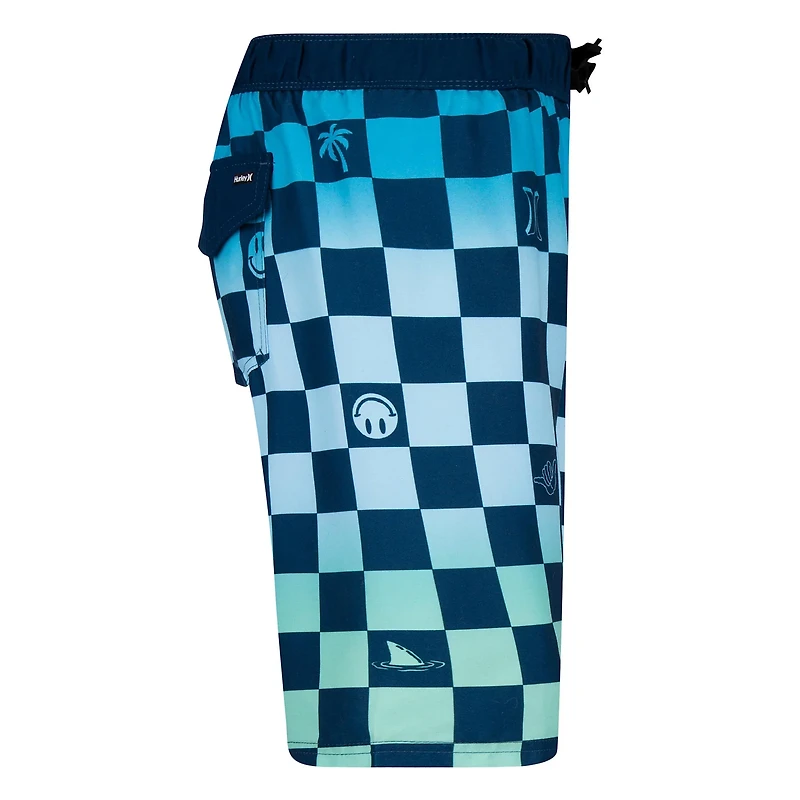 Hurley Boys' Checker Block Pull-On Swim Shorts