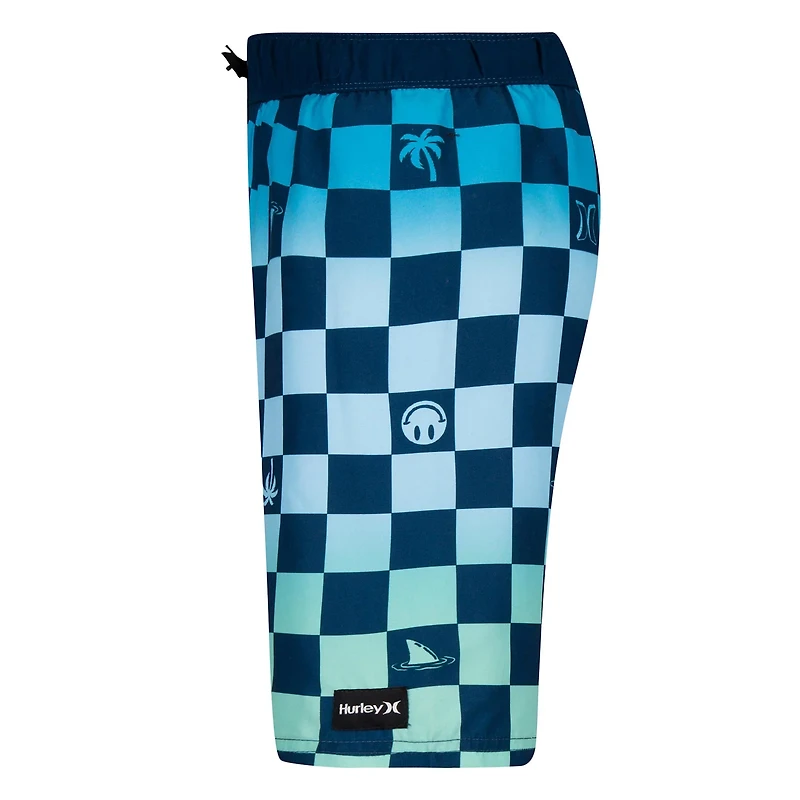 Hurley Boys' Checker Block Pull-On Swim Shorts