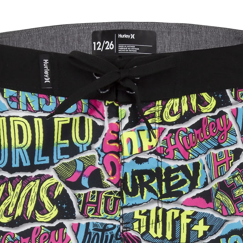 Hurley Boys' Ripped Sticker Boardshorts