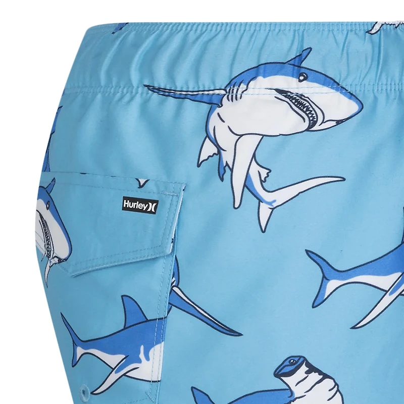 Hurley Boys' Tossed Sharks Pull-On Swim Shorts