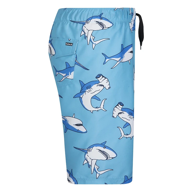 Hurley Boys' Tossed Sharks Pull-On Swim Shorts