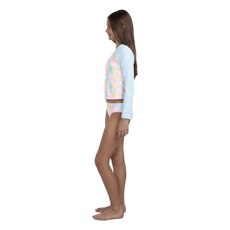 Hurley Girls' 3-Piece Rashguard Set