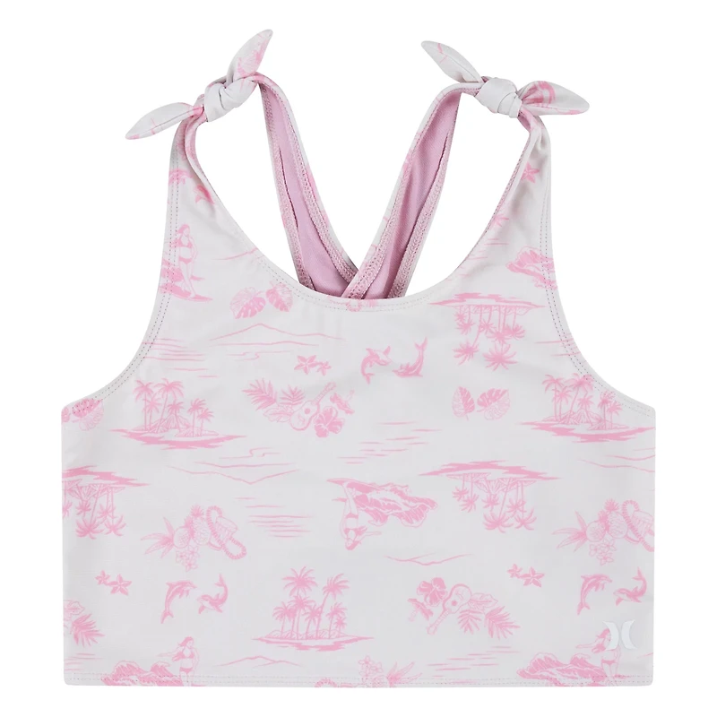 Hurley Girls' Crossback Tankini 2-Piece Swim Set