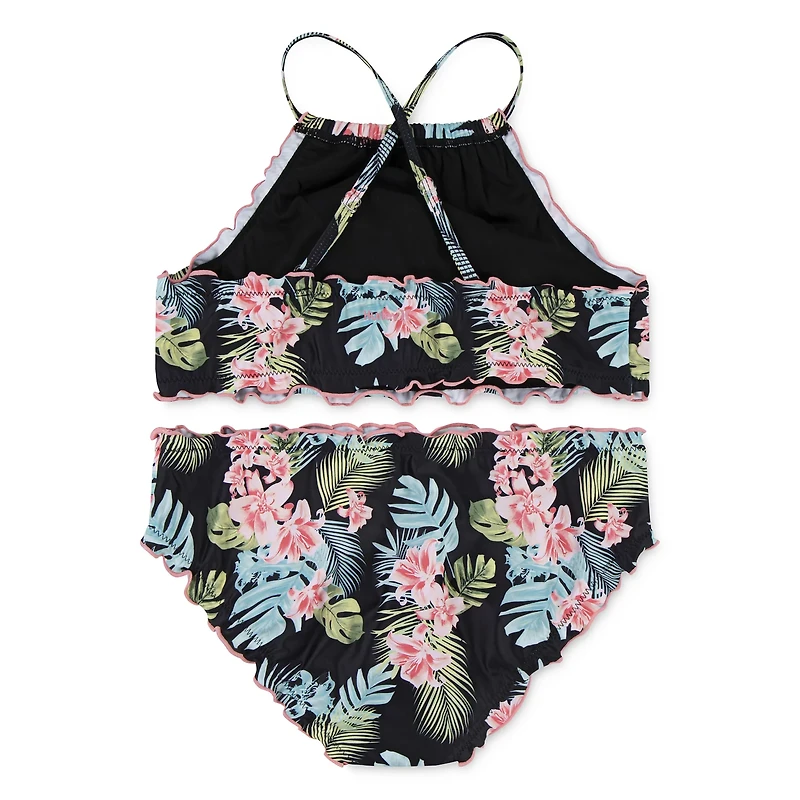 Hurley Girls' Halter Bikini 2-Piece Swim Set