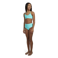Hurley Girls' Reversible Triangle Bralette Bikini 2-Piece Swim Set