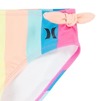 Hurley Girls' Stripe Crop Tankini Swim Set