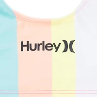 Hurley Girls' Stripe Crop Tankini Swim Set