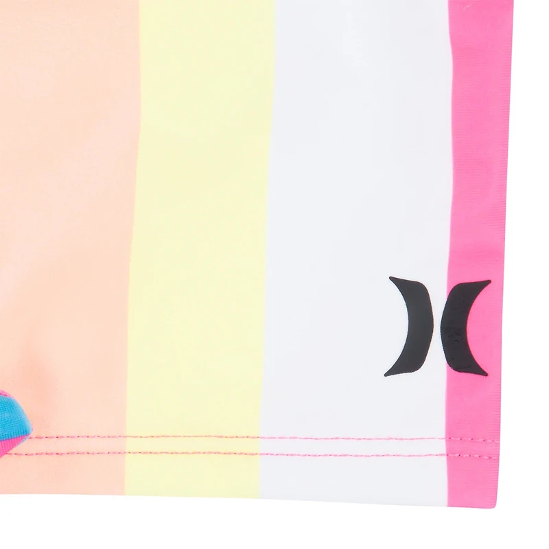 Hurley Girls' Stripe Crop Tankini Swim Set