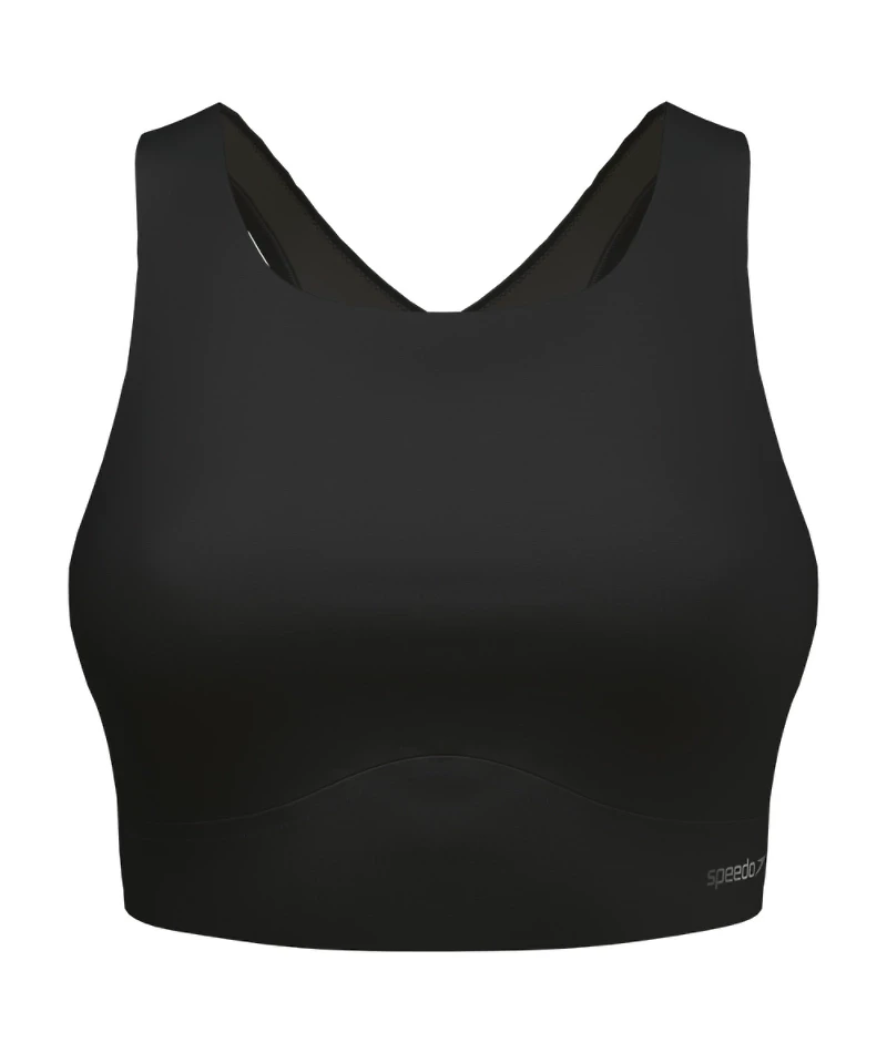 Speedo Women's Solid High Neck Top