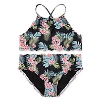 Hurley Girls' Halter Bikini 2-Piece Swim Set