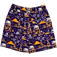 Youth Wes  Willy LSU Tigers Luau Swim Trunks