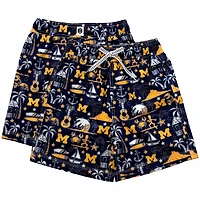 Youth Wes  Willy Michigan Wolverines Luau Swim Trunks