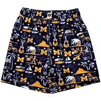 Youth Wes  Willy Michigan Wolverines Luau Swim Trunks