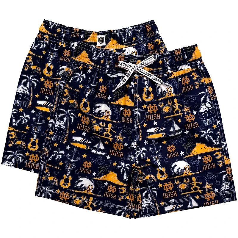 Youth Wes  Willy Notre Dame Fighting Irish Luau Swim Trunks
