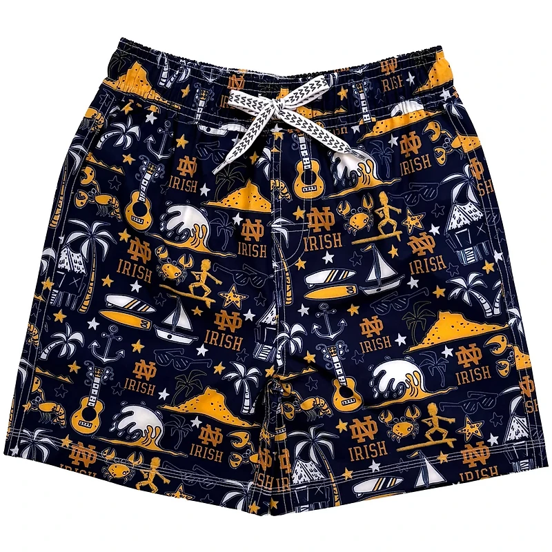 Youth Wes  Willy Notre Dame Fighting Irish Luau Swim Trunks