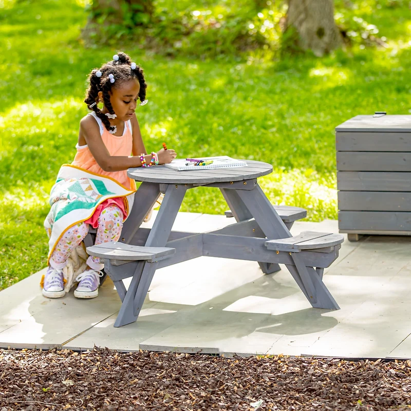 Jack & June Kids' Circular Cedar Picnic Table