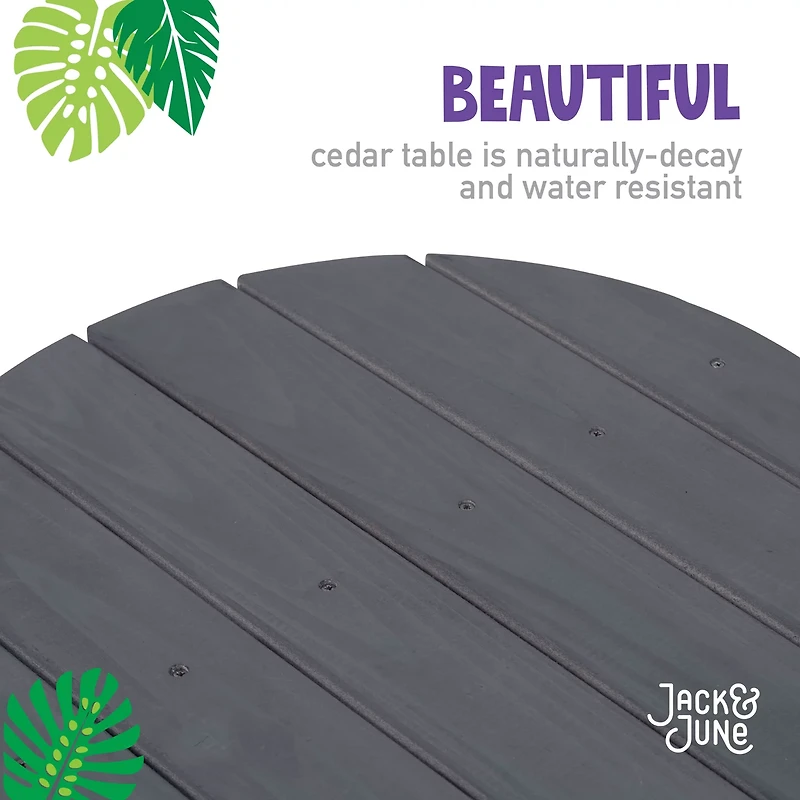 Jack & June Kids' Circular Cedar Picnic Table