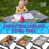 Jack & June Cedar Convertible Sand Box and Picnic Table Playset