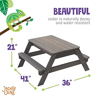 Jack & June Cedar Convertible Sand Box and Picnic Table Playset