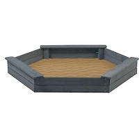 Jack & June Hexagonal Cedar Sand Box Playset