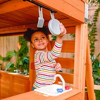 KidKraft Atlas Point Wooden Outdoor Swing Set/Playset