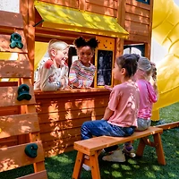 KidKraft Atlas Point Wooden Outdoor Swing Set/Playset