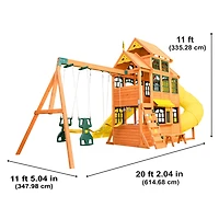 KidKraft Atlas Point Wooden Outdoor Swing Set/Playset