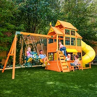 KidKraft Atlas Point Wooden Outdoor Swing Set/Playset