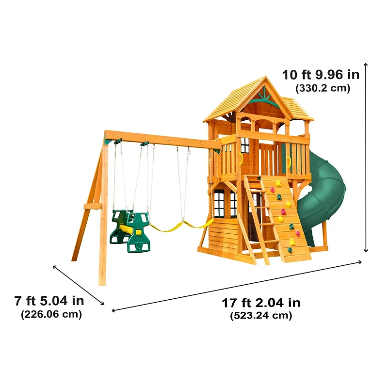 KidKraft Buffalo Crossing Wooden Swing Set