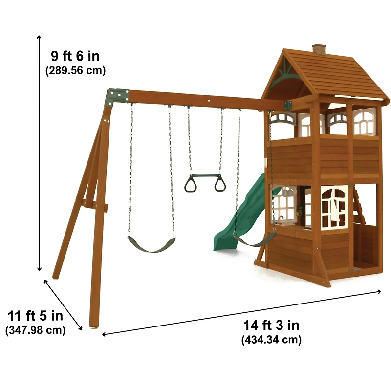 KidKraft Kennedy Springs Wooden Swing Set