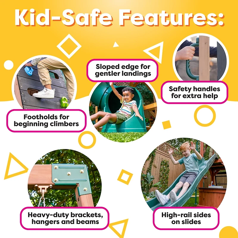 KidKraft Kennedy Springs Wooden Swing Set