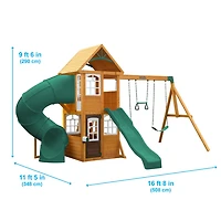 KidKraft Serpentine Falls Wooden Swing Set/Playset