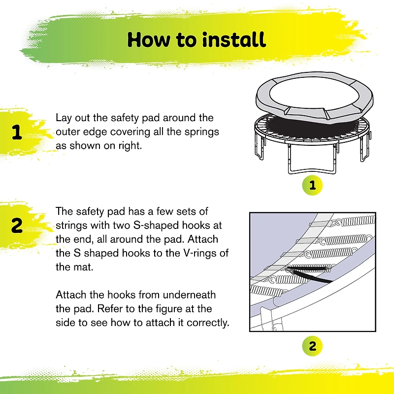 Machrus Upper Bounce 11 ft Round Trampoline Super Spring Cover Safety Pad