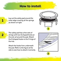 Machrus Upper Bounce 11 ft Round Trampoline Super Spring Cover Safety Pad
