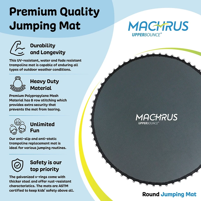 Machrus Upper Bounce 12 ft Round Trampoline Replacement Mat